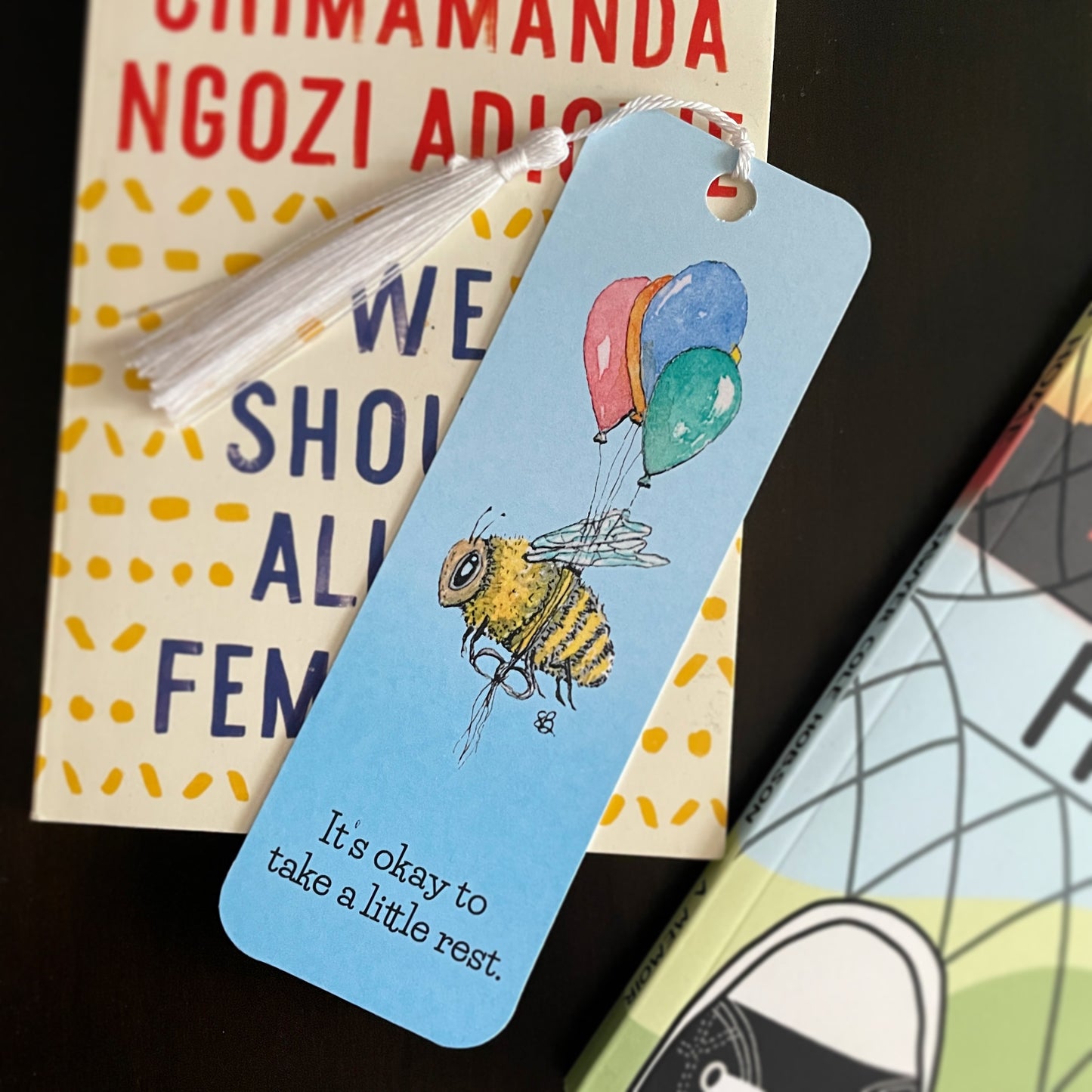 Bee With Balloons Bookmark