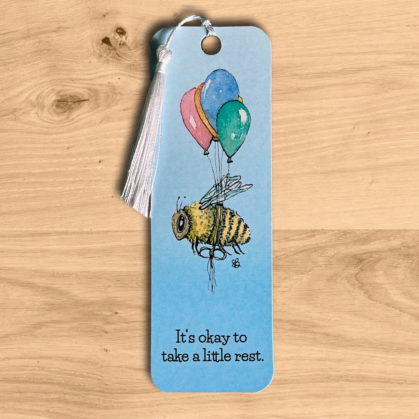 Bee With Balloons Bookmark