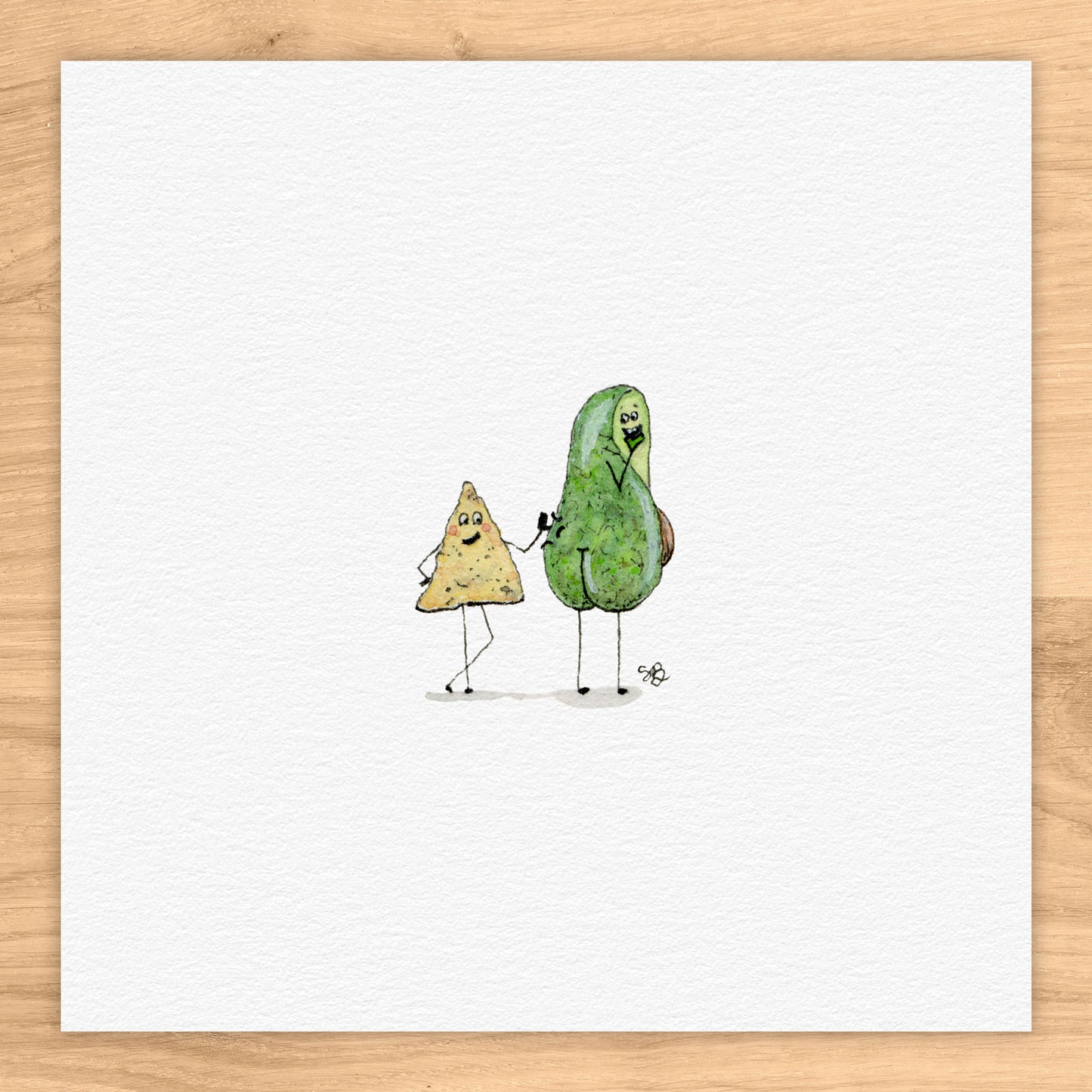 Cheeky Pals Tiny Art Watercolor Print